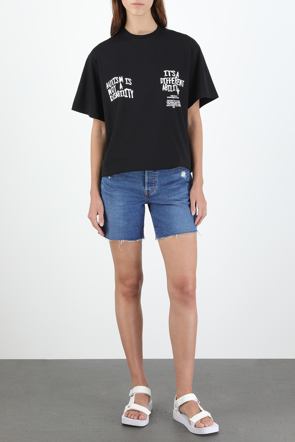 501 Mid Thigh Shorts in Medium Blue Wash